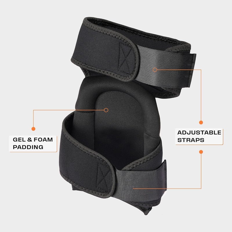 Thunderbolt Knee Pads for Men Construction Knee Pads for Work for Men and Women with Double Gel for Gardening Flooring Roofing Heavy Duty with Extra Thick Foam and Strong Adjustable Non-Slip Straps - Image 2